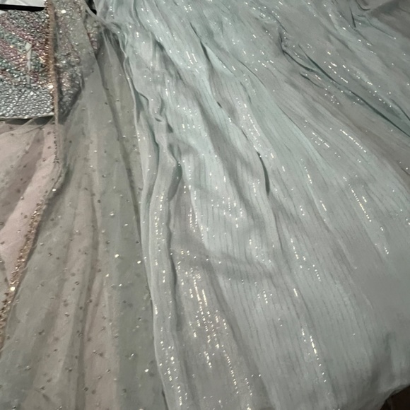 Sangeet / Wedding / Party wear Mirror work fancy jacket suit - Picture 10 of 15